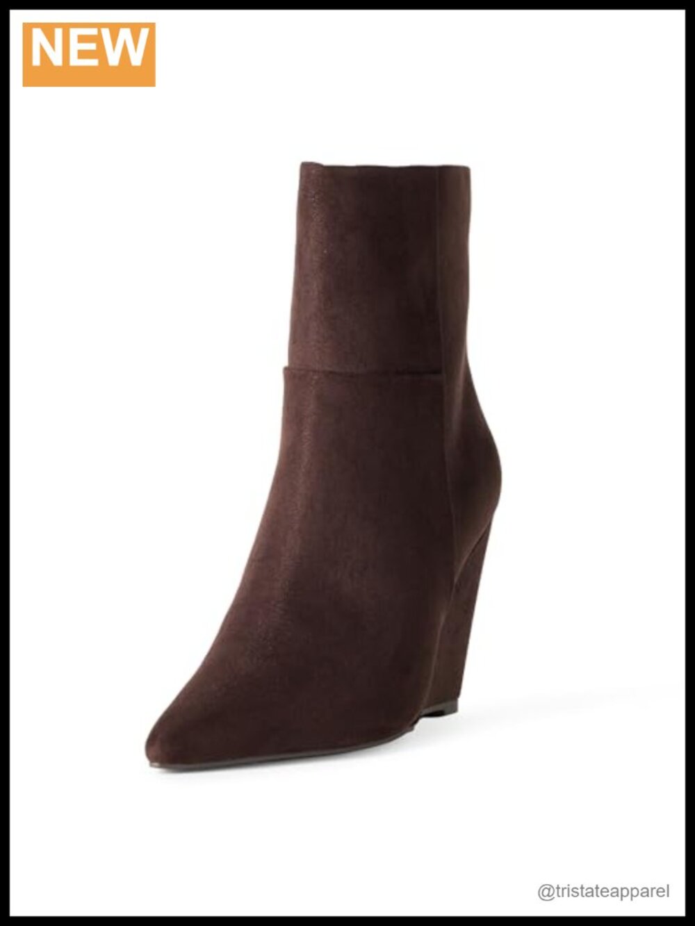The Drop Women's Gina Wedge Midshaft Boot Ankle Bootie 3.8" Heel